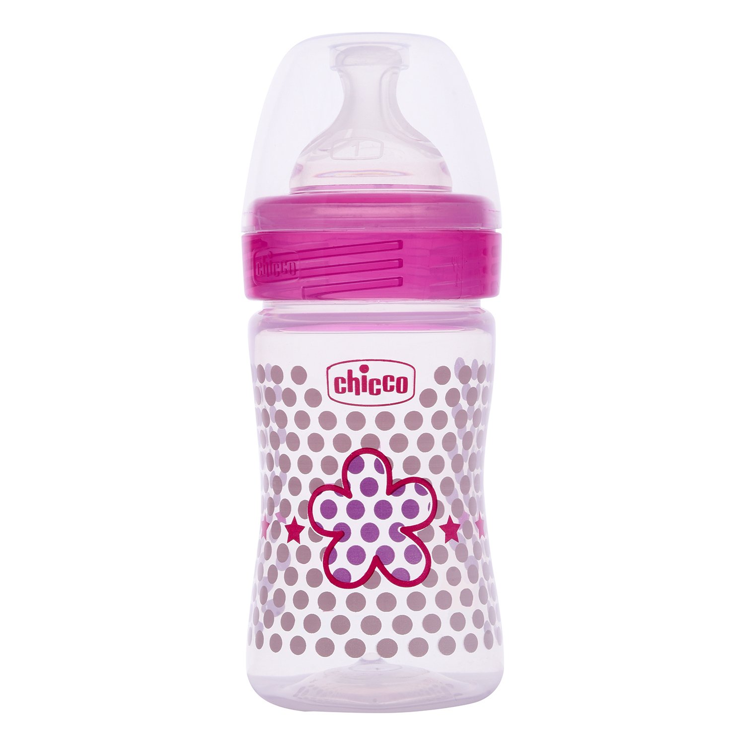 WellBeing Feeding Bottle (150ml, Slow) (Pink)-Pink